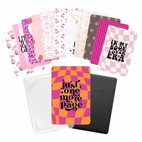 E-Reader Cardstock Paper Inserts for Clear Case | 12 pk 4.88 x 6.73” inches Paper White 11th Generation 6.8" Screen Compatible Put Behind Case Colorful Floral Designs Change Out (Design Mix 12)