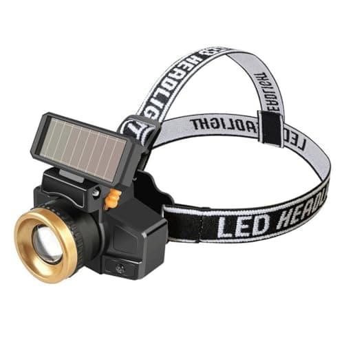 Motion Sensor Headlamp 4 Modes Head Torch Outdoor,Solar Powered