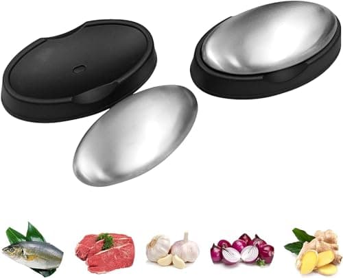 CTDMJ Stainless Steel Soap with Stand - 2PCS Odor Removing Soap Bar for Kitchen