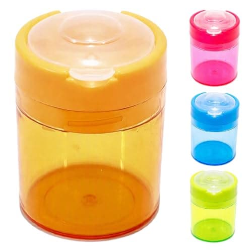 Lightweight Portable Pencil Sharpener 4 Pack with Lid Dual Hole