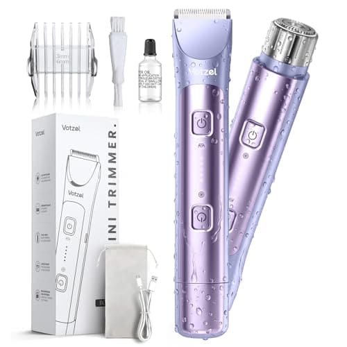 Votzel Lady Shavers 2 in 1,Bikini Trimmer Women,Facial Hair Remover IPX7