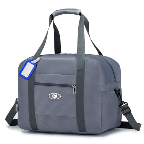 SPAHER for Ryanair Cabin Bags 40x30x20 Underseat Wizzair Carry on Hand Luggage Foldable Travel Duffel Bag 25L Holdall Tote for Women and Men for Travel Overnight Hospital Weekend, Grey