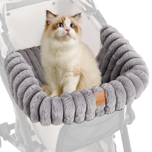 Vmiorzq Pet Stroller Cushion, Winter Dog Cat Stroller Cushion Mat, Magnetic Buckle Strollers Cushions For Dogs, For House Travel Cats Puppy Indoor