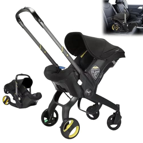 Baby Car Seat & Pushchair & Baby Carrier 3-in-1 Design, Adjustable Backrest, Handle, Foldable, 5-Point Harness, Supports Forward/Rearward Fitting, Suitable for 0+ Stage.