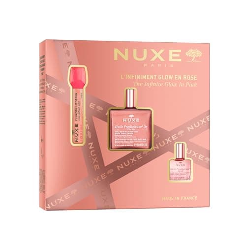 Nuxe Infinite Rose Gold Glow Christmas Gift Set, 3 Piece Radiance Trio