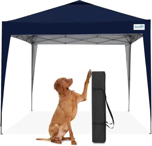 Quictent Pop Up Canopy, Portable Waterproof Gazebo with Carry Bag, 3x3m Lightweight Shelter Tent for Parties, Camping, Festivals, Garden Events, Navy