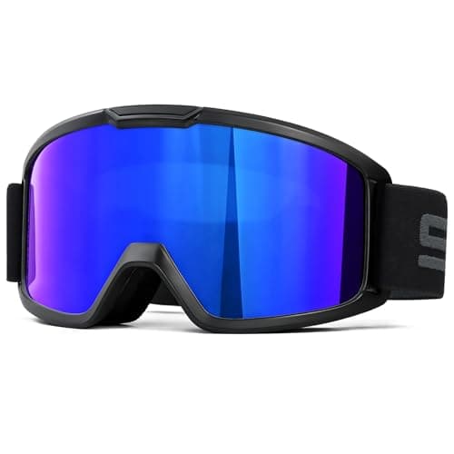 SPOSUNE Ski/Motorcycle ATV Goggles with Anti-fog Dual Lens - Off Road Racing Dirt Bike & Snow Goggles for Men & Women