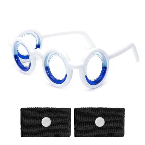 Srvauyea Motion Sickness Glasses,Motion Sickness Glasses,Anti-Motion Sickness Smart Glasses Relieve Carsickness Airsickness Seasickness Glasses,Anti Nausea Vertigo Glasses,No Lens Liquid Glasses.