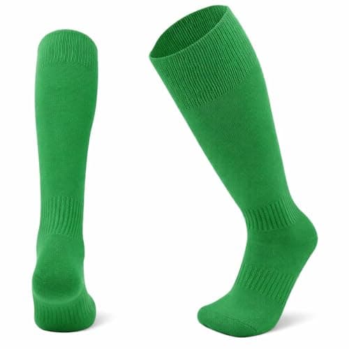 1STLY FITNESS Adults Knee High Football Rugby Hockey Socks - 1 Pair Green