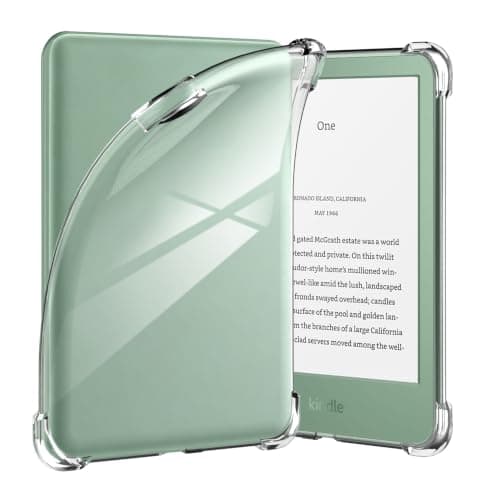 Anoowkoa TPU Case for 7" Kindle Paperwhite 12th Generation 2024 Case Clear with Built-in Camera Lens Protector Thin Transparent Protective Back Cover Soft Flexible Bumper Hybrid Silicone Case