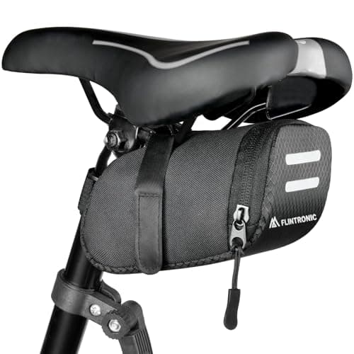 flintronic Bike Saddle Bag, Mini Reflective Cycling Seatpost Bag for Mountain and Road Bikes
