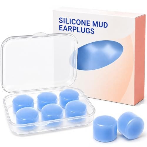 Noise Reduction Earplugs 6-Pack, Soft Silicone for Sleeping & Studying