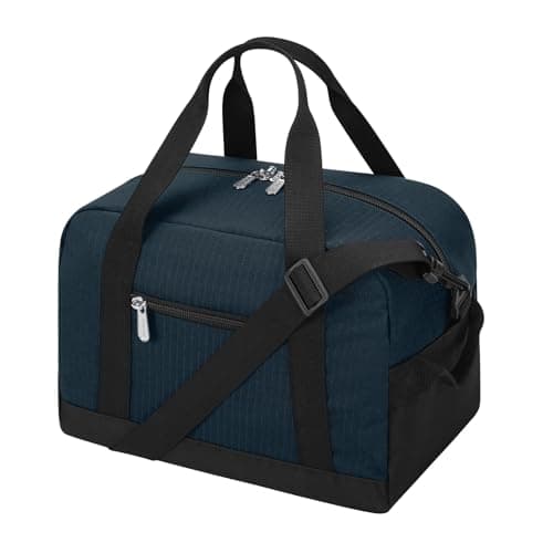 Small Gym Bag Carry On Bag - 12 inch Mini Duffle Bag Lightweight for Overnight Travel 30x20x20cm-Navy Blue