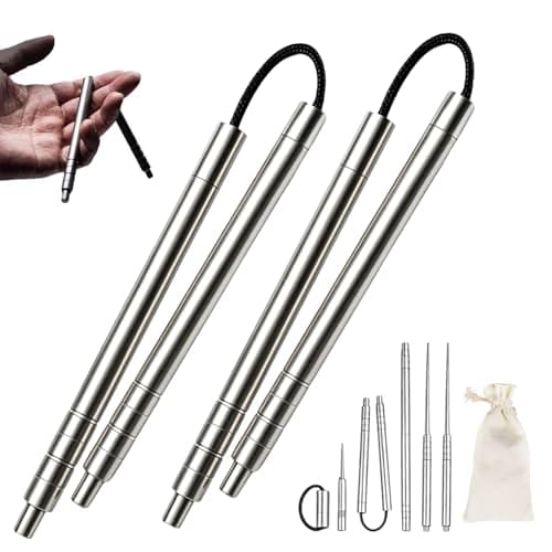 The 5-in-1 Titanium Chopsticks & Fidget Tool, Lightweight Portable Pocket Multi-Tool for Camping Hiking, Reusable Collapsible Travel Utensil, Daily Stress and Anxiety Relief (2Pcs)