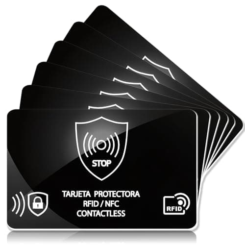 NICECONE 6 Pack RFID Blocking Cards,Ultra Thin Anti-Theft Credit Card Protector,NFC Blocker for Wallets – Contactless Card Shield for Debit & Passport Security,Entire Wallet Protection for Men Women