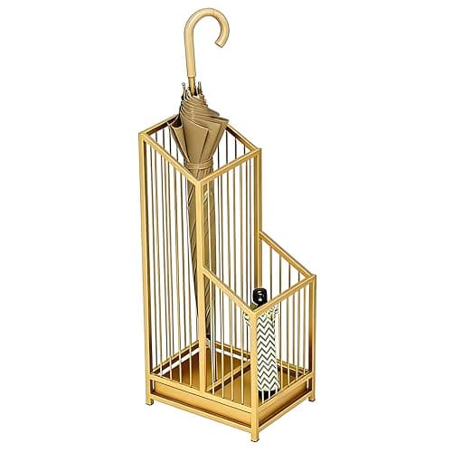SINBINTA Metal Umbrella Stand, Umbrella Holder with Removable Drip Tray