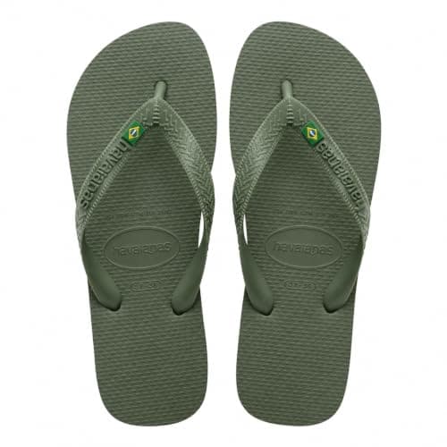 Havaianas Top Brasil Unisex Adults FlipFlop Olive Green 6.5/7 UK
