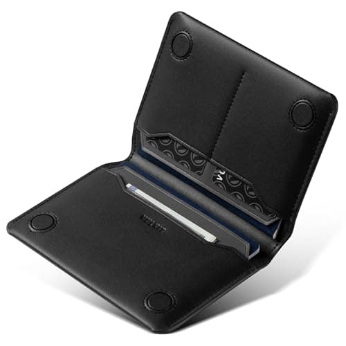 VULKIT Leather Passport Holder RFID Blocking Compact Passport Wallet