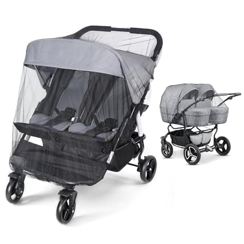 Mosquito Net for Pram, Universal, Black Tandem