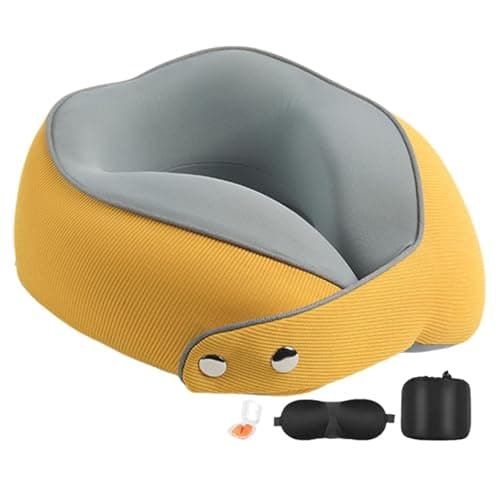 Memory Foam Travel Pillow Magnetic Buckle Sleep Masque