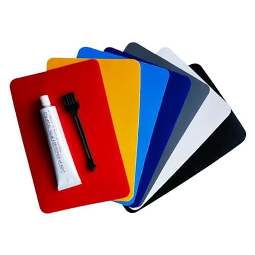 Goutdori Inflatable Repair Kit PVC 30ml Adhesive 6 Patches Brush for Kayaks Air Mattresses Paddle Boards Pools