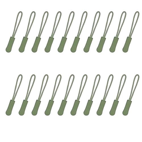 Amykite 20 PCS Replacement Zipper Pulls, Strong Nylon Cord Extension Zipper, Zipper Pulls Repair Kit for Purses, Backpacks, Handbags, Jackets, Coats, Pants, Luggage, etc.(Mint Green)