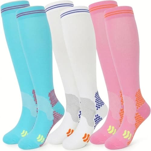 Compression Socks 20-30 mmHg,With Plus Size(S/M-7XL),Best for Men & Women Athletics, Running, Flight Travel, Support