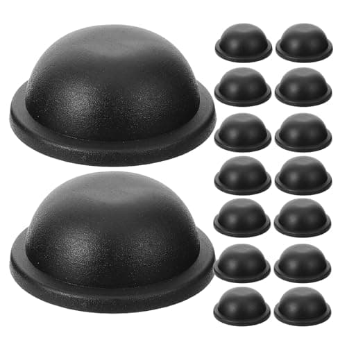 16pcs Plastic Suitcase Feet Screw-on Luggage Feet Black