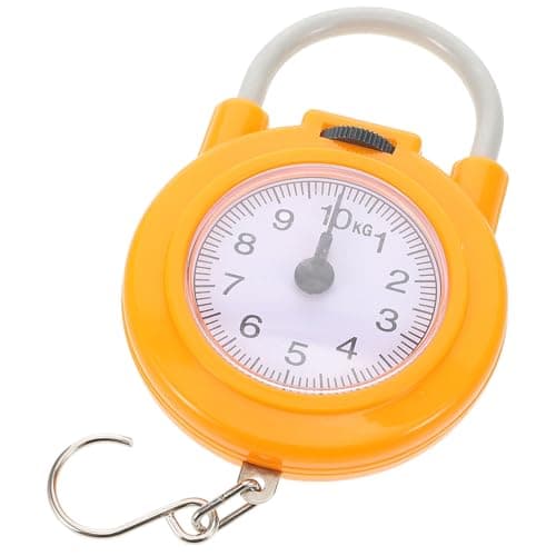 Portable Spring Scale 10kg Yellow Travel Scale for Luggage