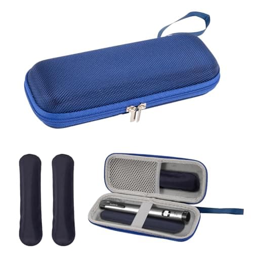 Nogsay Insulin Cooler Travel Case,Medicine Cooler for Travel with 2 Ice Packs,Diabetic Supplies Pen Case,Portable Insulin Travail Cases,Cooling Cases Insulated Organizer