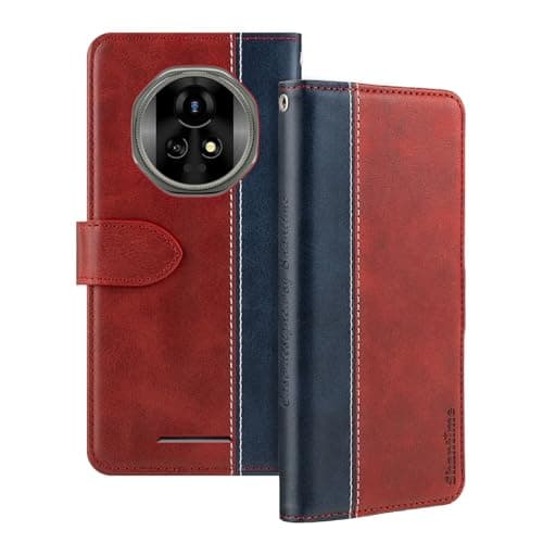 Shantime Two-Tone Leather Case for Xplore 2 Projector 5G - Red