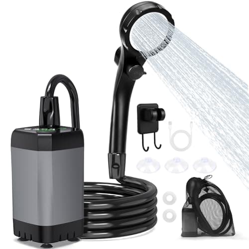 Portable Shower for Camping, Rechargeable, Outdoor Electric Shower Kit