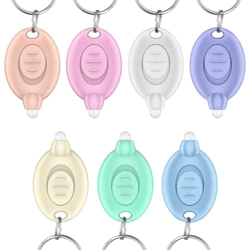 Uniclife 7 Pack LED Keychain Flashlight 7 Color Shells|12 Lumen Mini Flashlight Keychain, Portable Mini Flashlights Bulk, Tiny Keychain Light for Outdoor, Work, Camping & Hiking