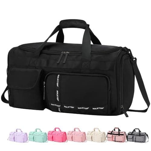 MAXTOP Travel Duffle Bag for Women Carry On Tote Weekender Overnight Bag Large Capacity Duffel Bag with Shoe Compartment,Gym Tote Bag with Dry and Wet Separation