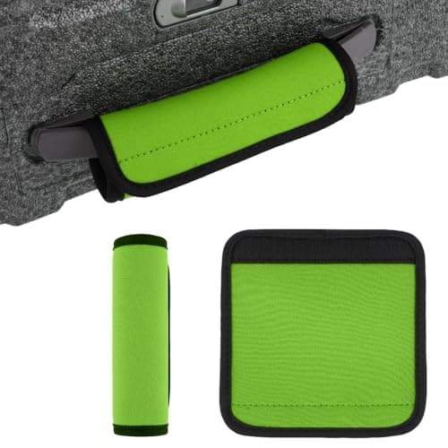 2 Pack Luggage Handle Wraps for Suitcase, Bright Color Comfort Soft Handle Covers Suitcase Luggage Handle Wrap Luggage Tag Wraps Travel Accessories (Grass Green)