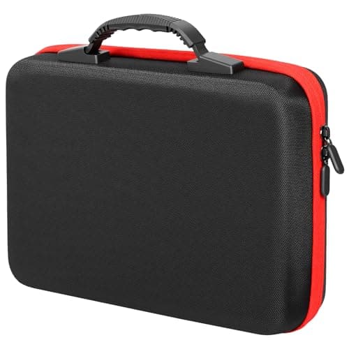 YUNYOUC Hard Shell Protective Case with Pre-Cut Foam Insert EVA Shockproof Electronics Organiser Bag for Cameras & Digital Accessories Water-Resistant Travel Storage Pouch 32x22x6.5 cm(Gules)