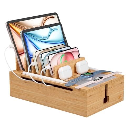Pezin & Hulin Bamboo Charging Station for Multiple Devices Natural
