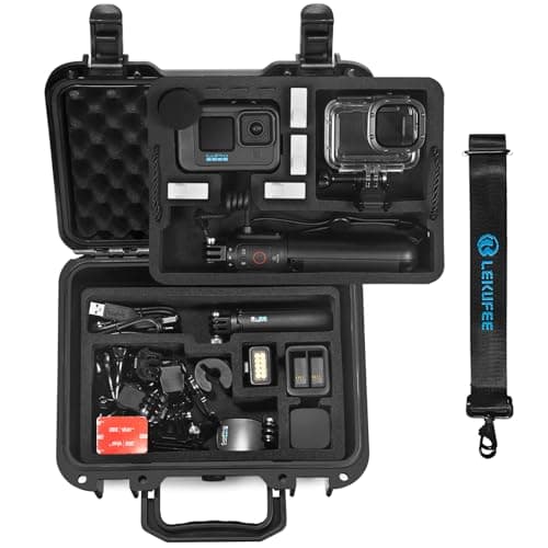 Lekufee Waterproof Hard Case for Gopro Hero 13/12/11/10/9, LIT Hero,Hero 4K,Mission 1 Pro,Creator Edition and Accessories(Case Only)