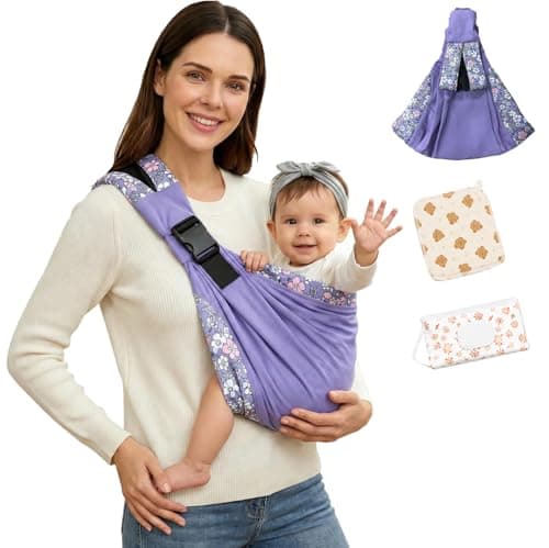 Baby Carrier for Hands-Fre, Ergonomic Sling, 3 Carry Positions, Lightweight