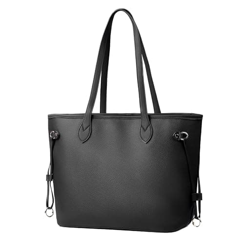 AOSSTA Tote Bag for Women Large Soft Faux Leather Shoulder Bag with Zipper