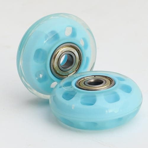 2 Pack 50x20mm Skate-style Luggage Replacement Wheels Suitcase Wheels For Luggage Repair Blue