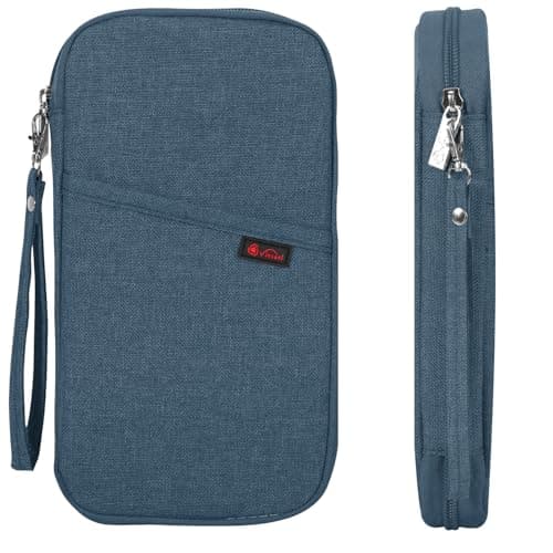 Vinsani Passport Holder Travel Wallet, RFID Blocking Document Organiser