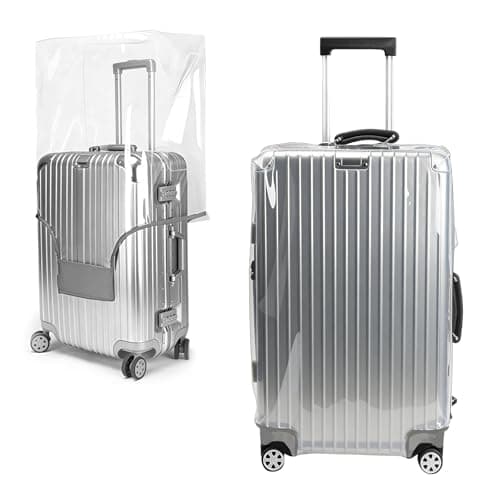 ASelected Suitcase Cover Protector 28 Inch, Clear PVC Suitcase Cover Protectors for Wheeled Suitcase, Waterproof Suitcase Protector for Business Trip Daily Using