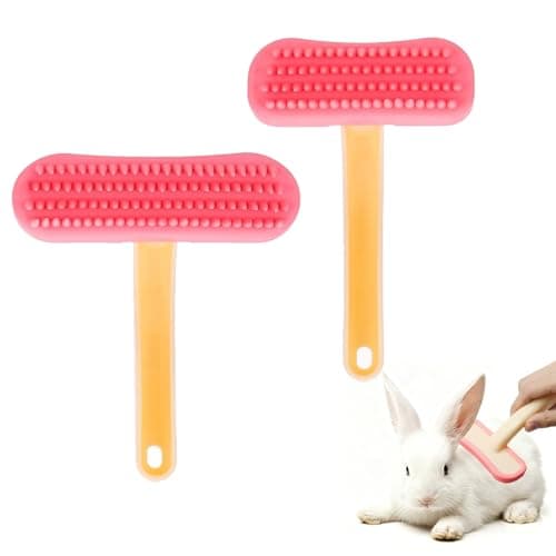 2 Pet Grooming Brushes, Silicone Guinea Pig Brush Kit