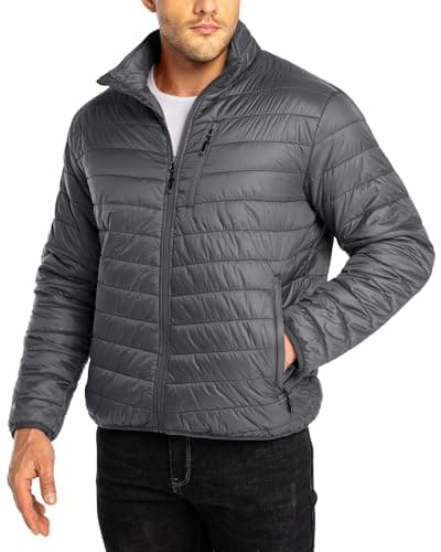 33,000ft Men's Puffer Jacket Packable Water resistant Quilted Jacket