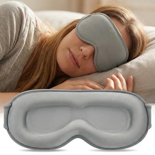 3D Weighted Sleep Mask for Men Women – 105g, Contoured Eye Blindfold