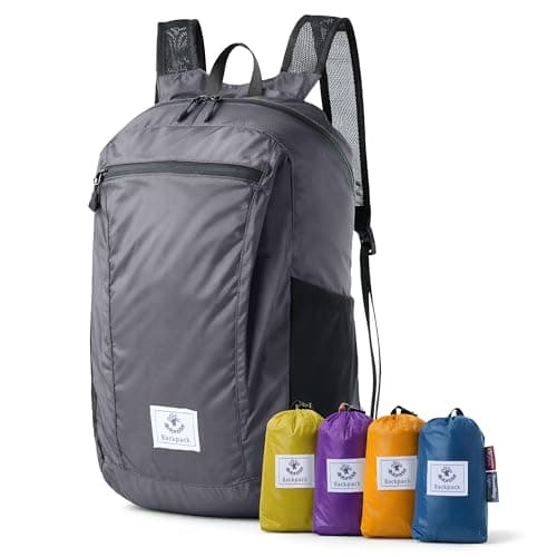 4Monster Packable Backpack Ultra Lightweight, Foldable Backpack Water Resistant, Hiking Daypack for Travel Camping Outdoor, Daily Walk-around, Cycling, Sports, Excursions(Silver Grey, 32L)