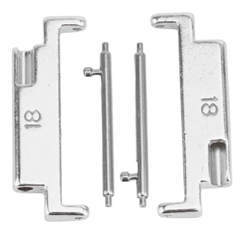 Yanmis Metal Watch Band Adapter Set, Fit for 18mm to 22mm Strap Universal, Including One Pair of Connectors, One Pair of Switch Spring Bars, Lugs Replacement Parts (1 Pair)