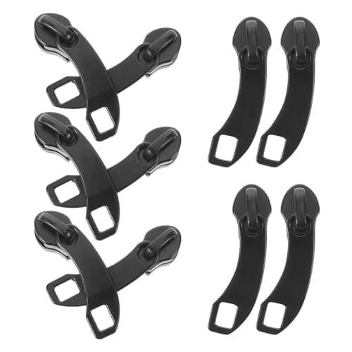 MAGICLULU 10pcs Black Zipper Pull Replacement Kit with Dual Layer Zinc Alloy Anti Explosion Design, Reliable Repair for Travel Gear, Luggage, Bags, and Outdoor Use