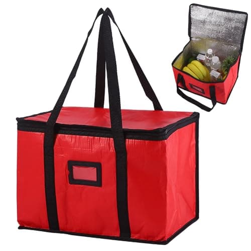 Food Delivery Bag, 40L Insulated Thermal Bag, Cooler Bag 43 * 30 * 31 CM